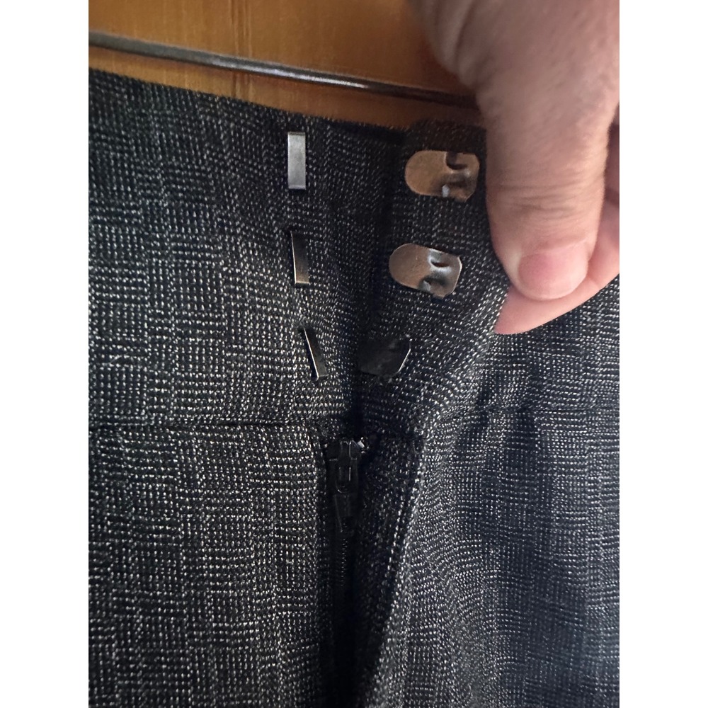 Apt. 9 Size 14 Dark Gray Textured Dress Office Straight Leg Career Trousers - Picture 3 of 9